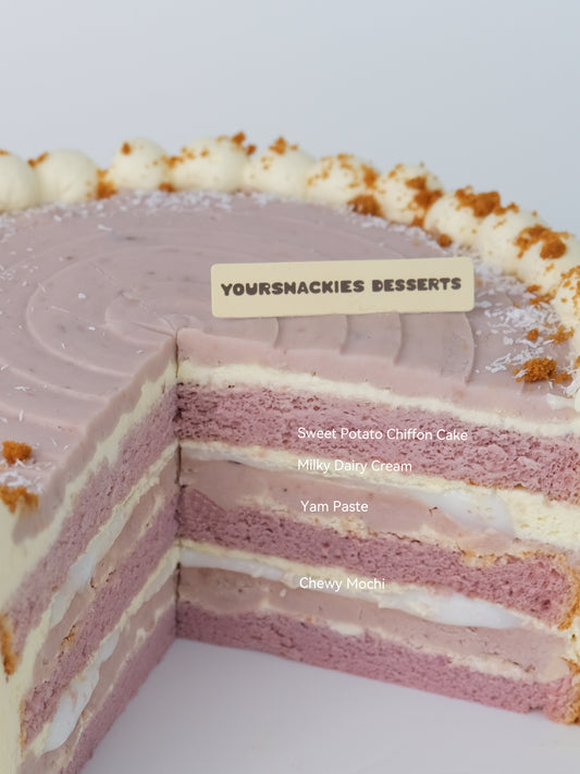 Chewy Yam Mochi Cake