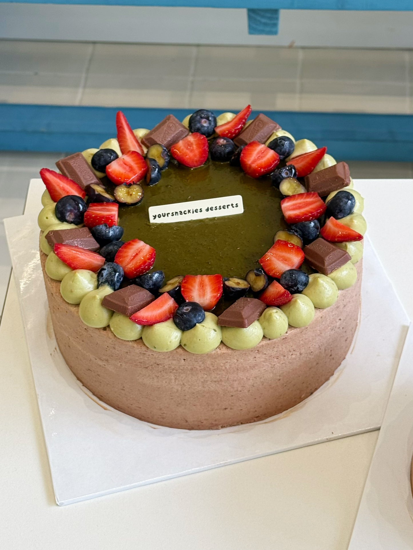 Dubai Pistachio Dark Chocolate Cake