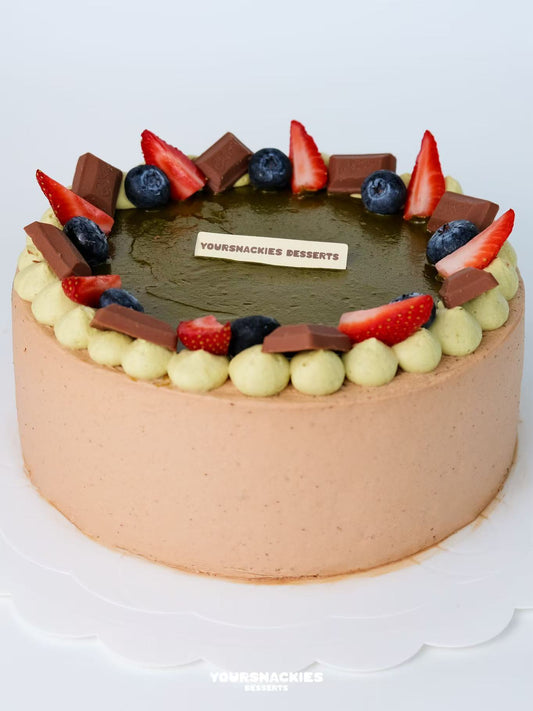 Dubai Pistachio Dark Chocolate Cake