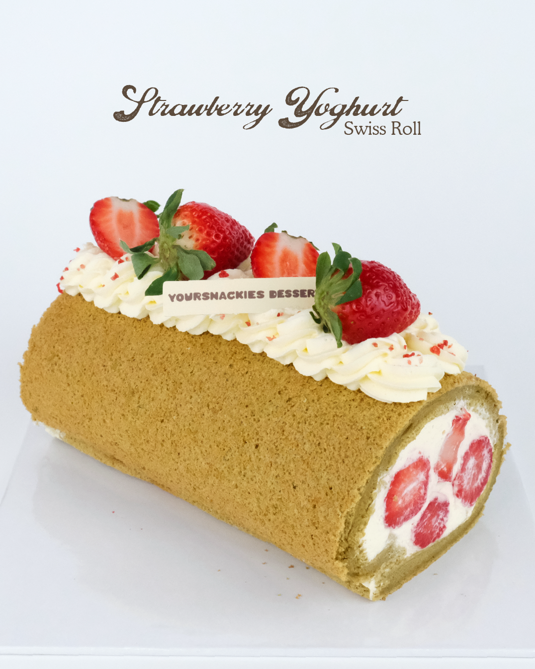 Strawberry Yoghurt Swiss Roll