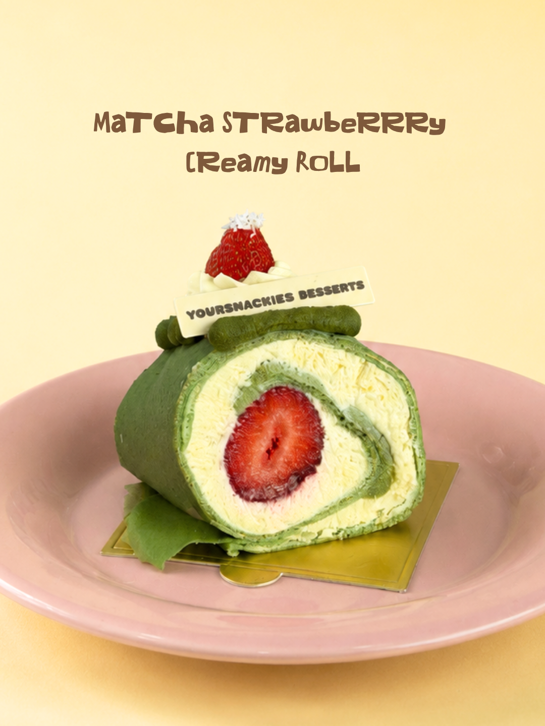 Matcha Strawberrry Creamy Roll 抹茶草莓毛巾卷