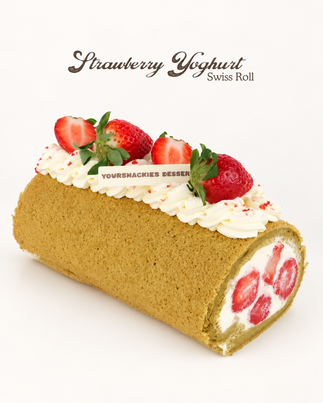 Strawberry Yoghurt Swiss Roll