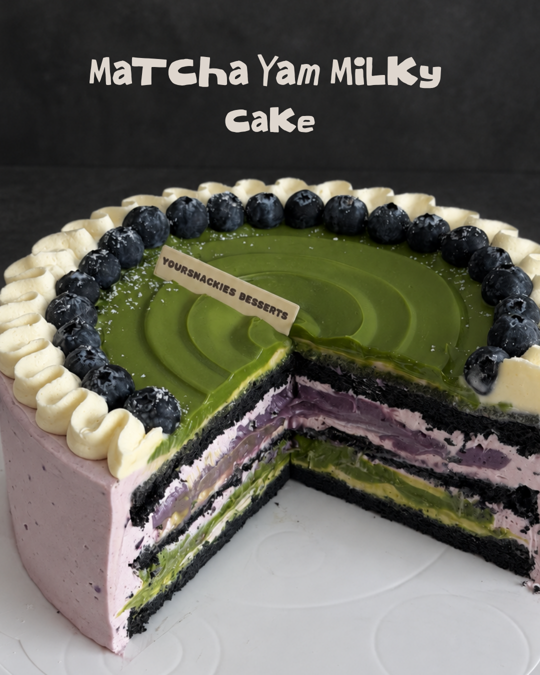 Matcha Yam Milky Cake