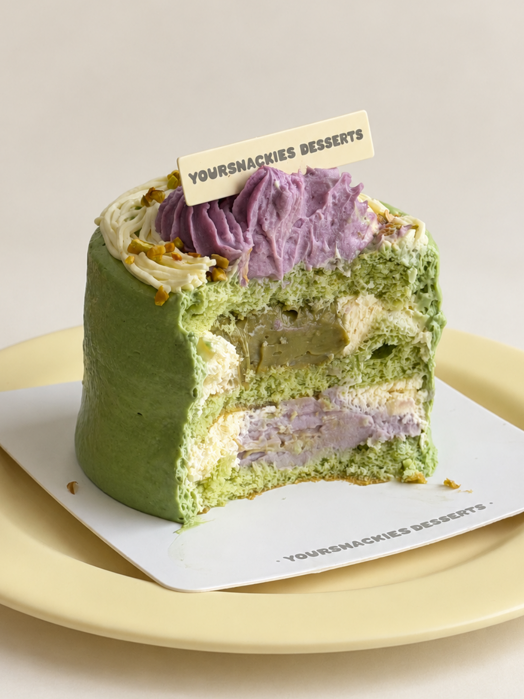 Pistachio More Than Yam Cake 开心果多过芋泥迷你蛋糕