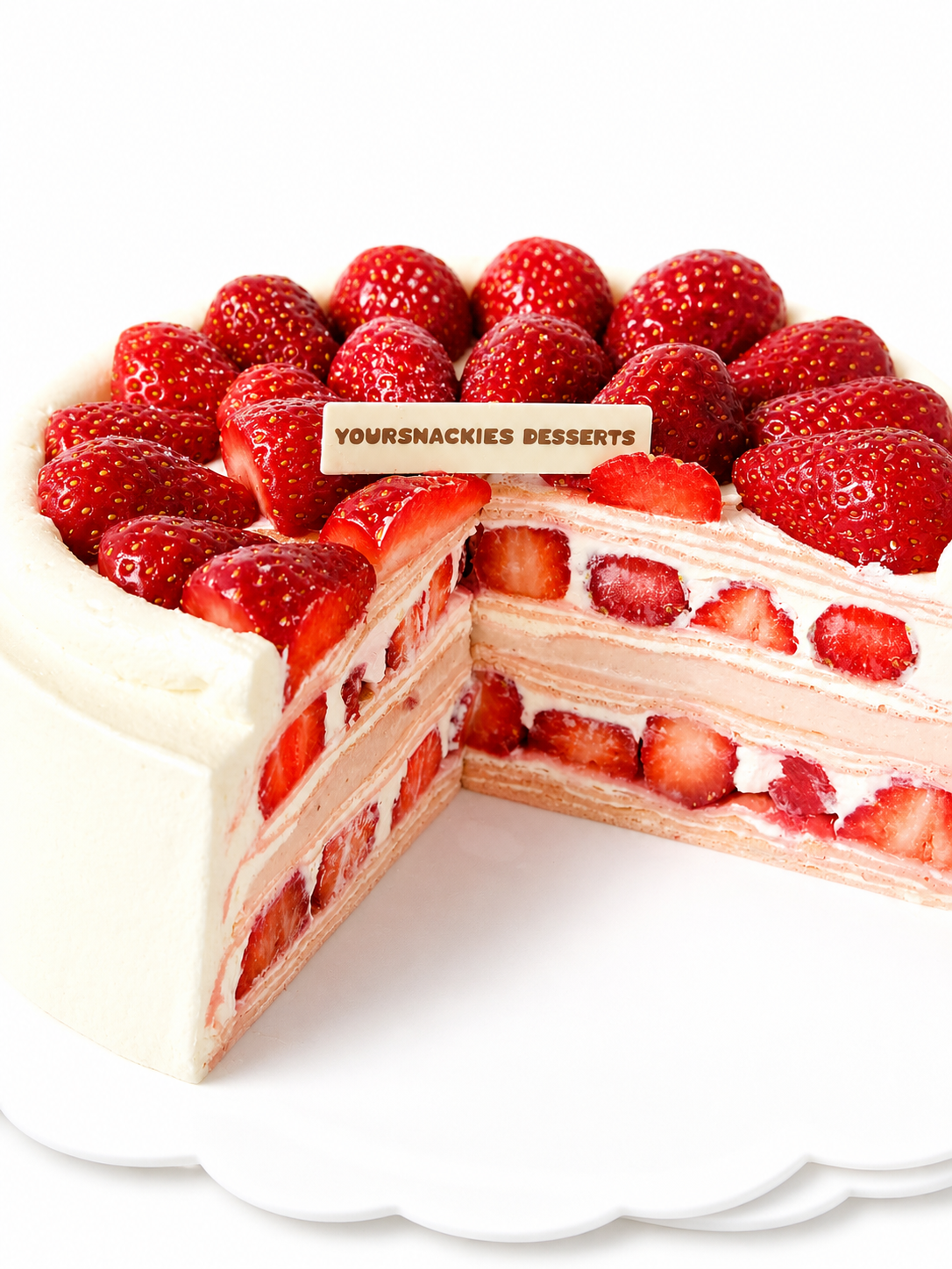 Strawberry Yoghurt Mille Crepe