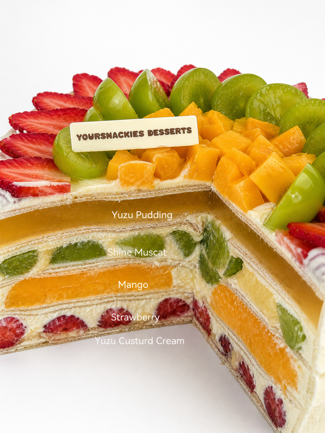 Mixed Fruit Yuzu Mille Crepe