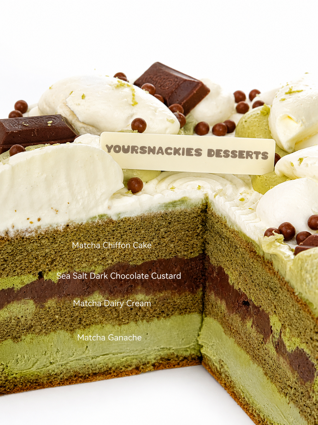 Matcha Dark Chocolate Cake