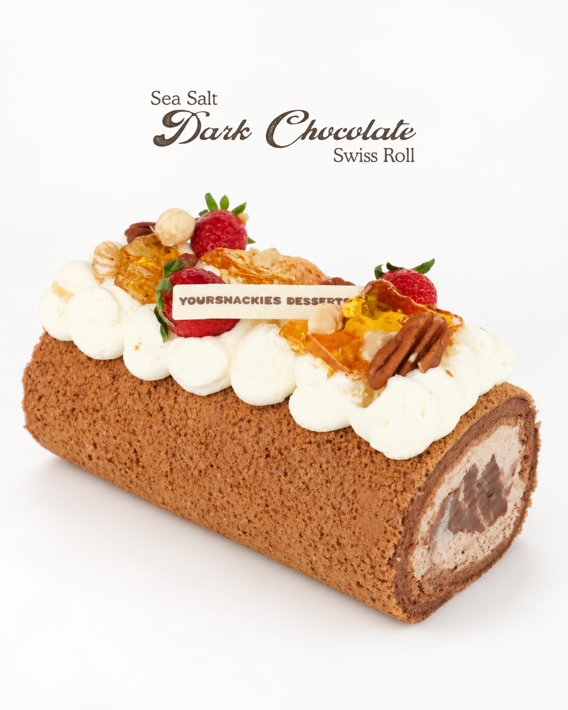 Sea Salt Dark Chocolate Swiss Roll