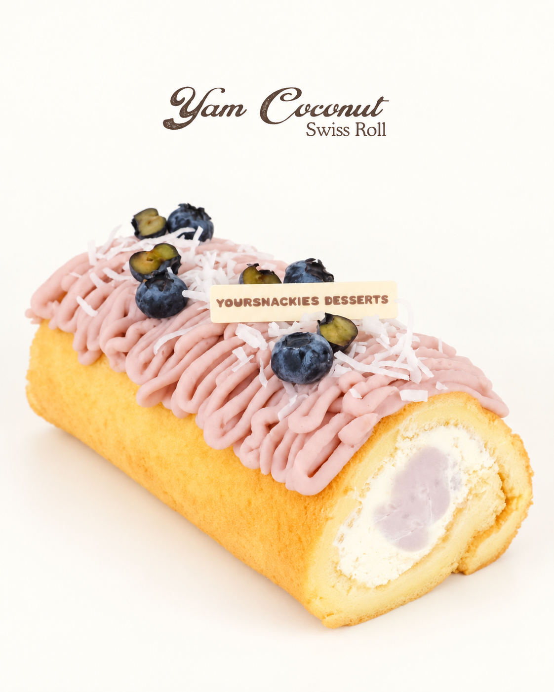 Yam Coconut Swiss Roll