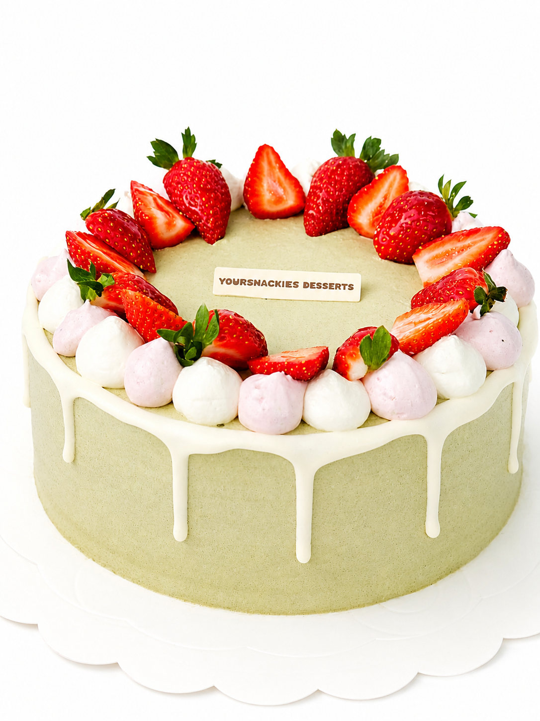Tie Guan Yin Strawberry Cake