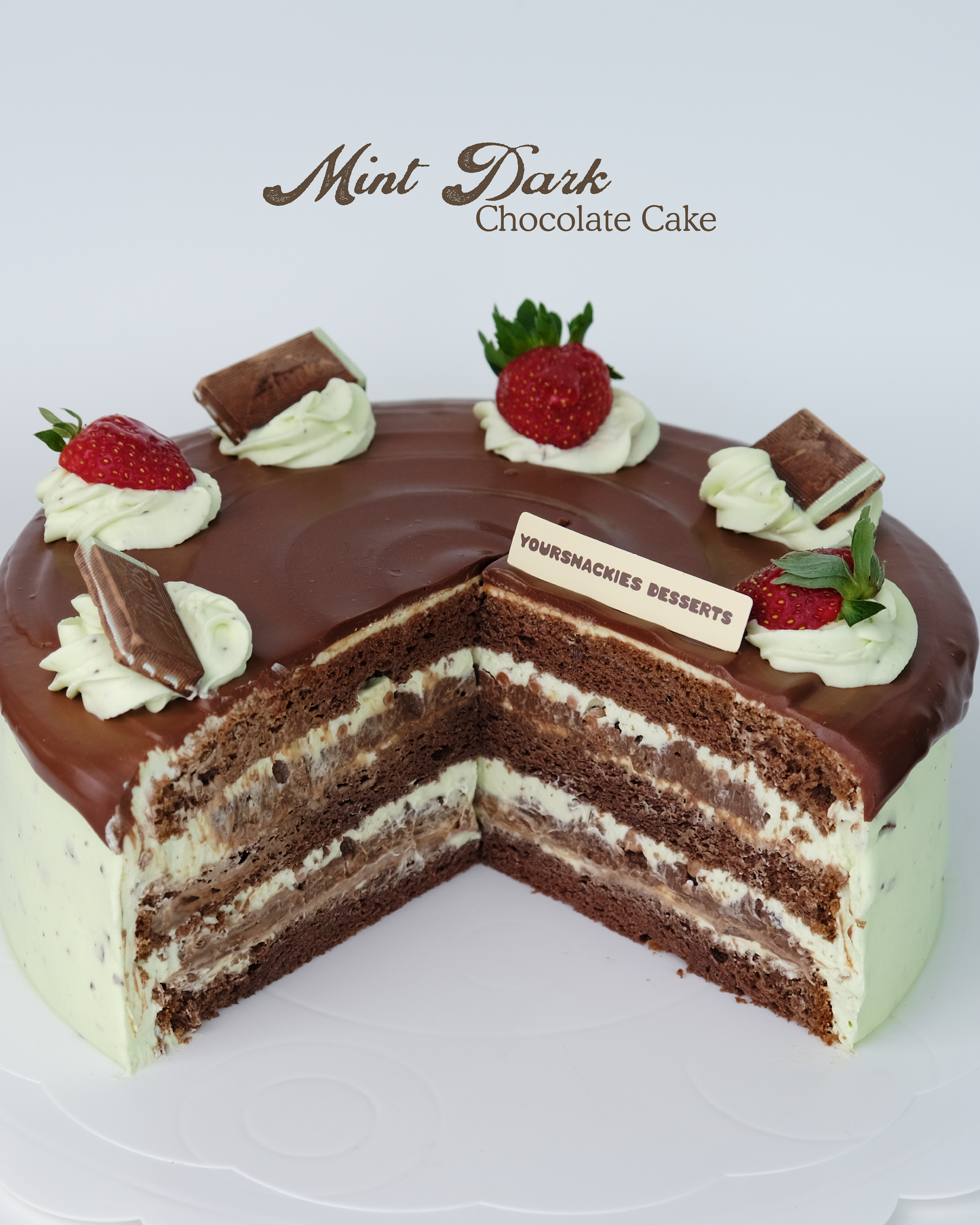 Mint Dark Chocolate Cake