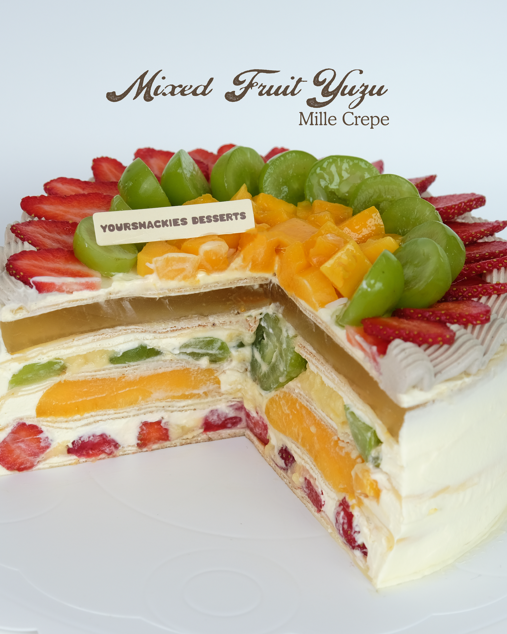 Mixed Fruit Yuzu Mille Crepe