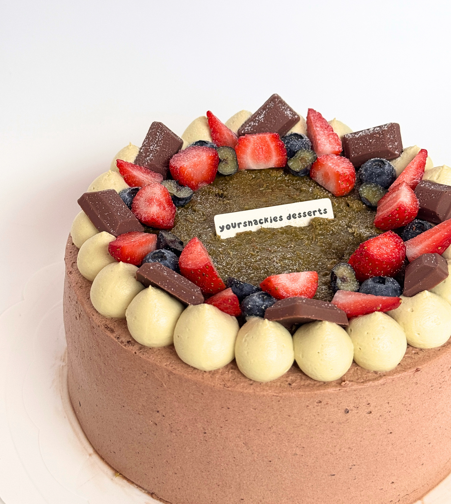 Dubai Pistachio Dark Chocolate Cake
