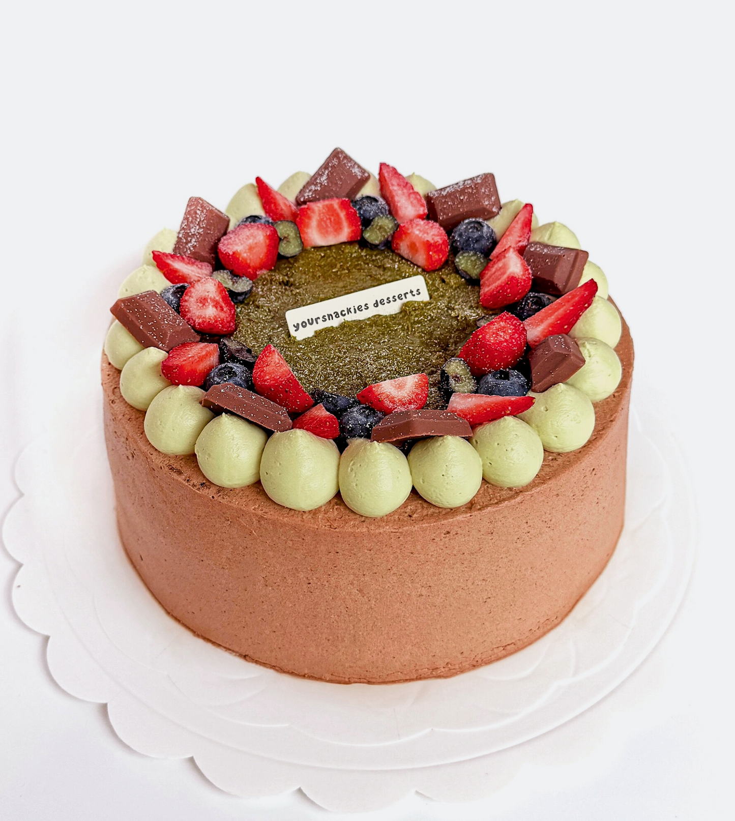 Dubai Pistachio Dark Chocolate Cake