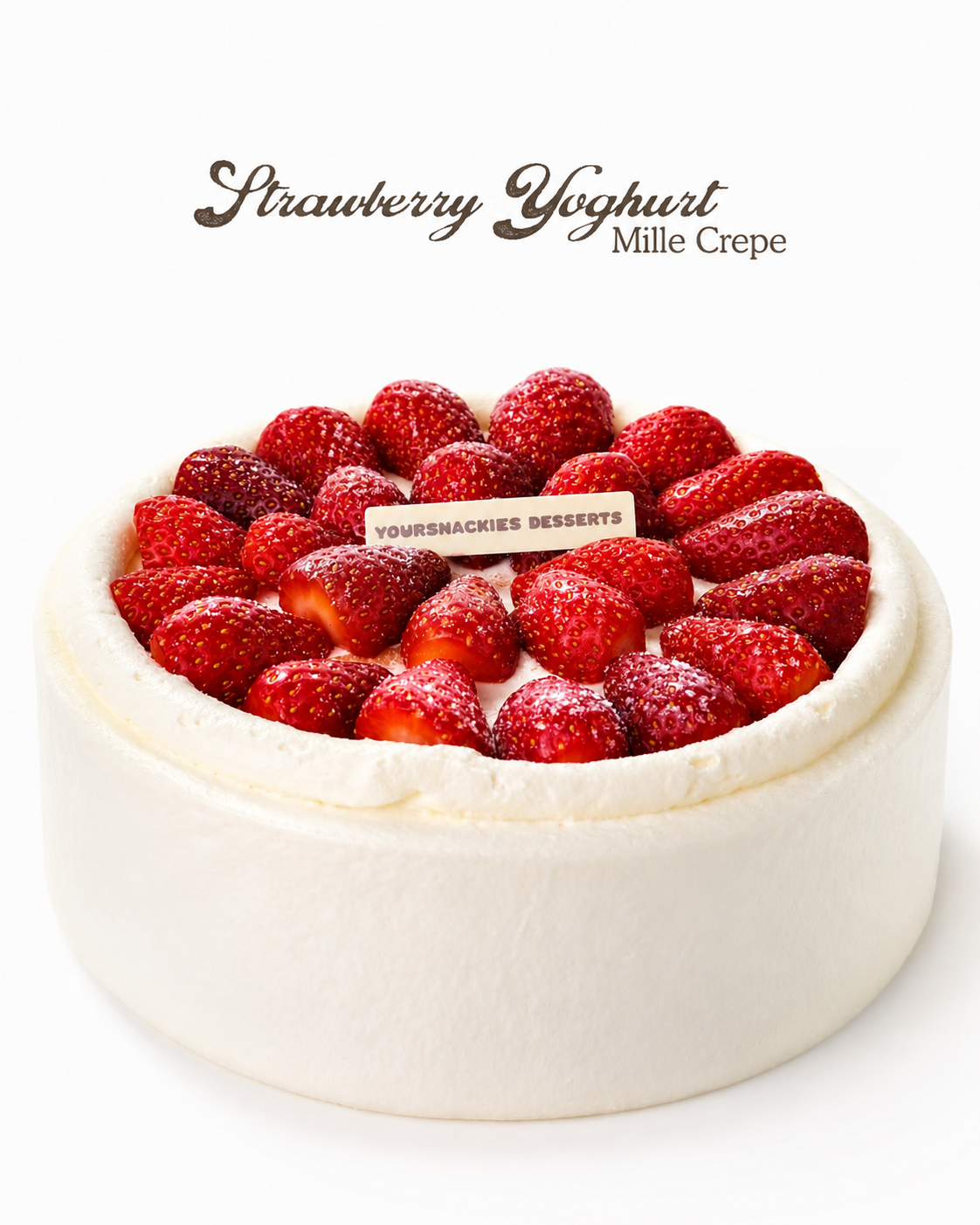 Strawberry Yoghurt Mille Crepe 草莓优格千层 6inch