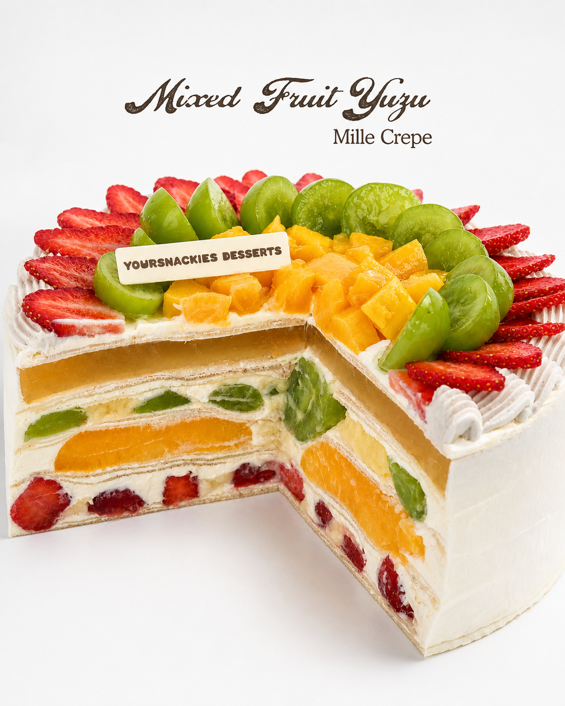 Mixed Fruit Yuzu Mille Crepe