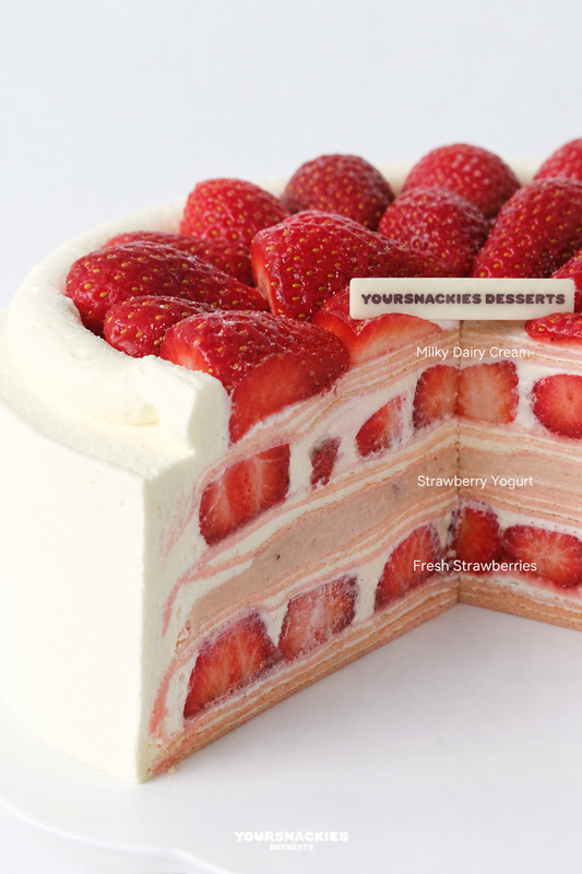 Strawberry Yoghurt Mille Crepe