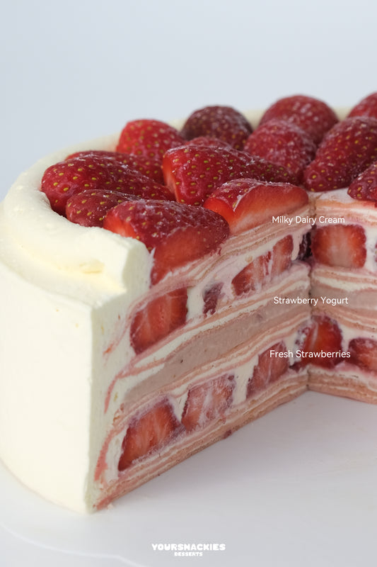 Strawberry Yoghurt Mille Crepe