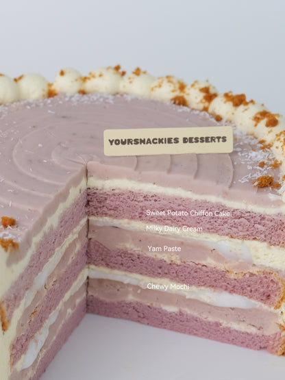 Chewy Yam Mochi Cake