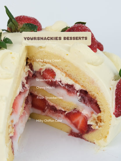 Strawberry Planet w/ Mochi Cake