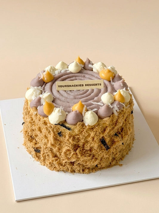 Salted Egg Lava Chicken Floss Yam Cake