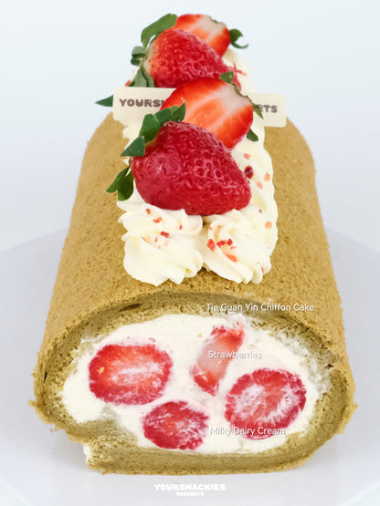 Strawberry Yoghurt Swiss Roll