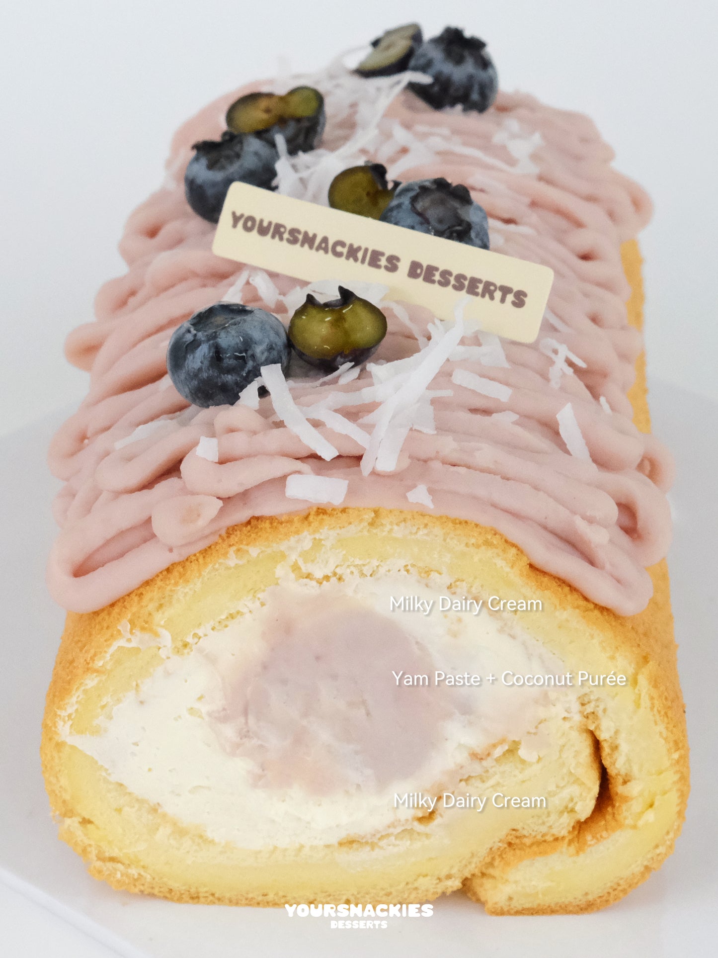 Yam Coconut Swiss Roll
