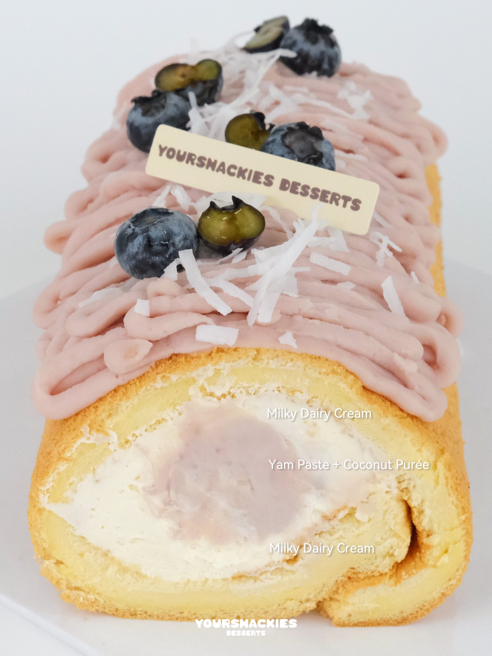 Yam Coconut Swiss Roll