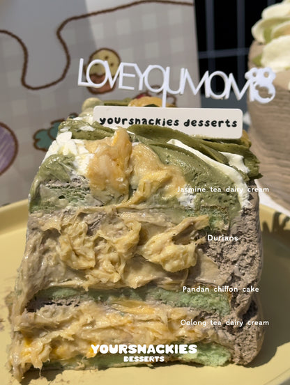 Pure Durian Oolong Tea Cake