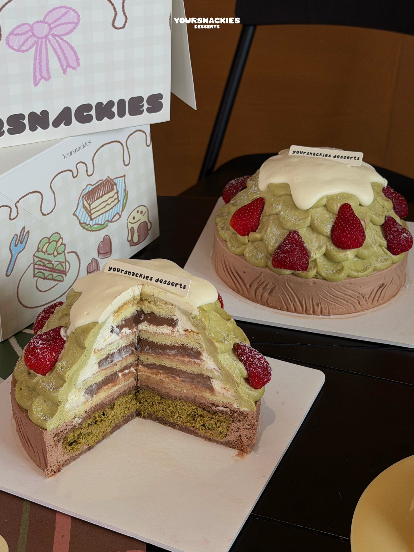 Christmas Limited Dubai Pistachio Chocolate Cake
