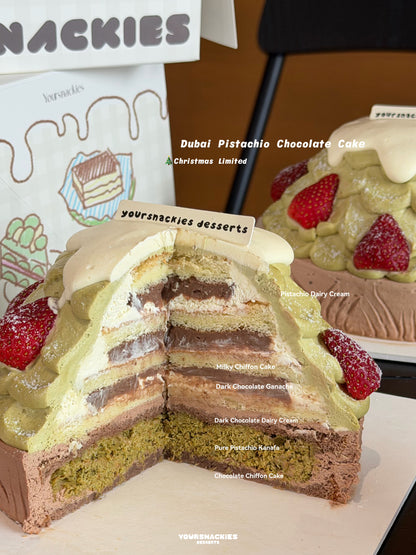 Christmas Limited Dubai Pistachio Chocolate Cake
