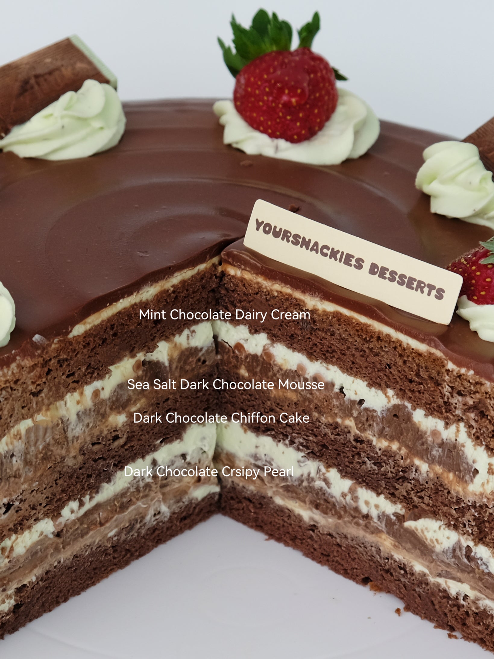 Mint Dark Chocolate Cake