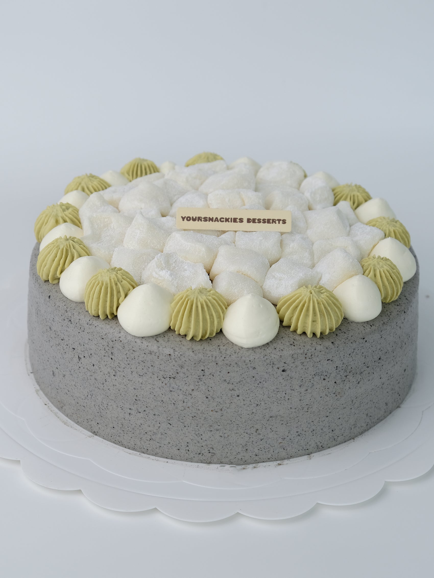Black Sesame Soya Mochi Cake