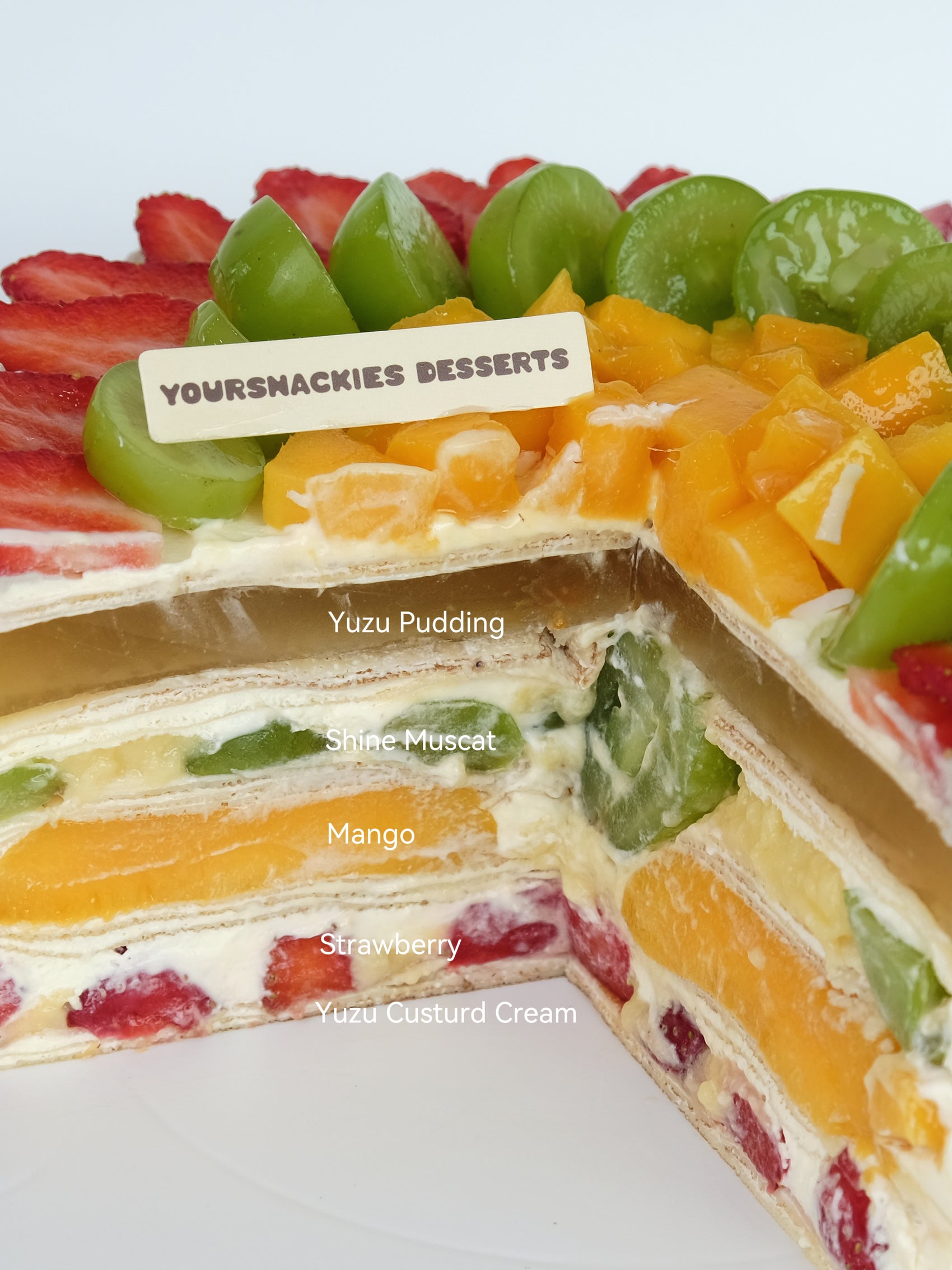 Mixed Fruit Yuzu Mille Crepe