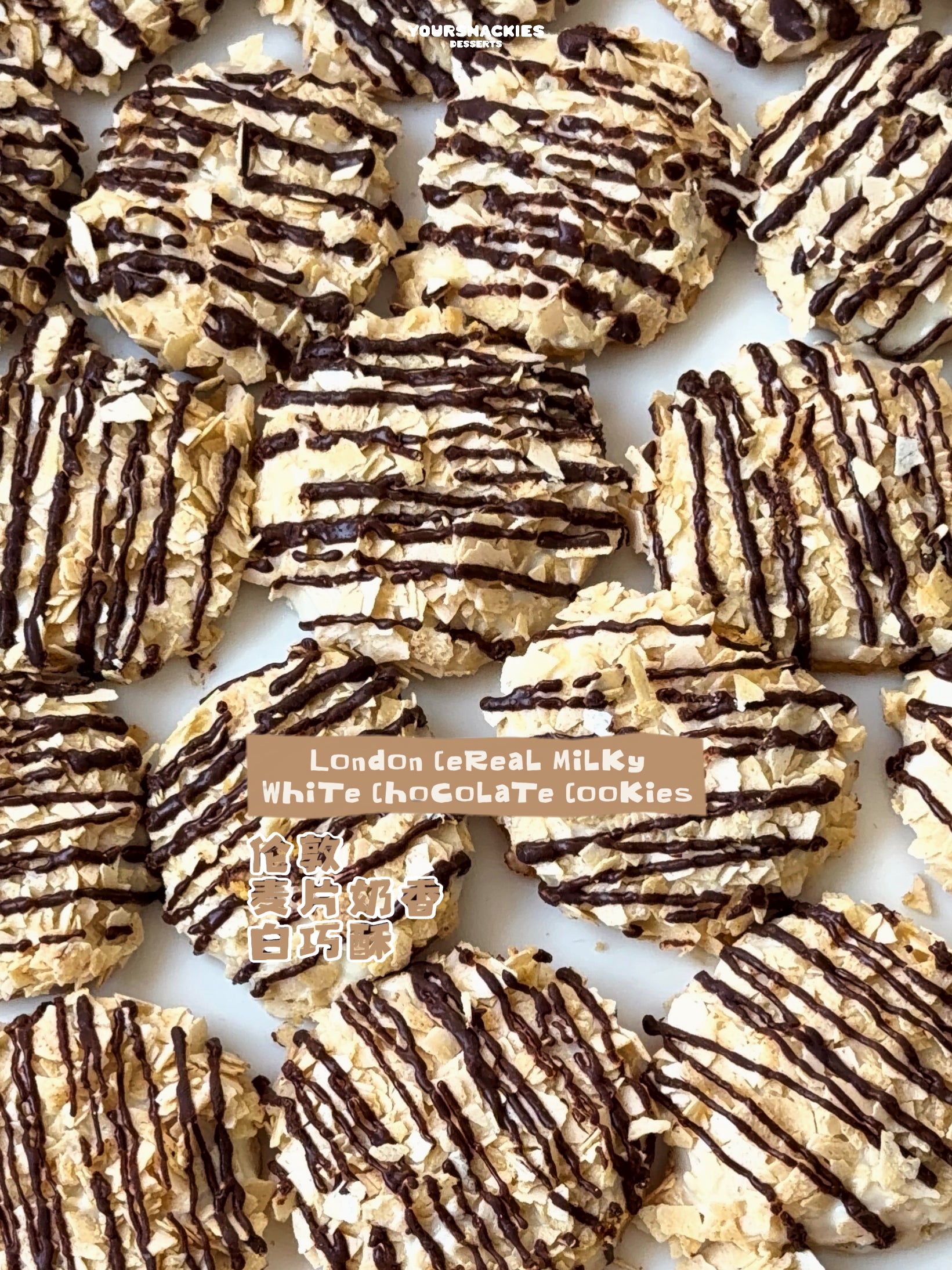 London Cereal White Dark Chocolate Cookies
