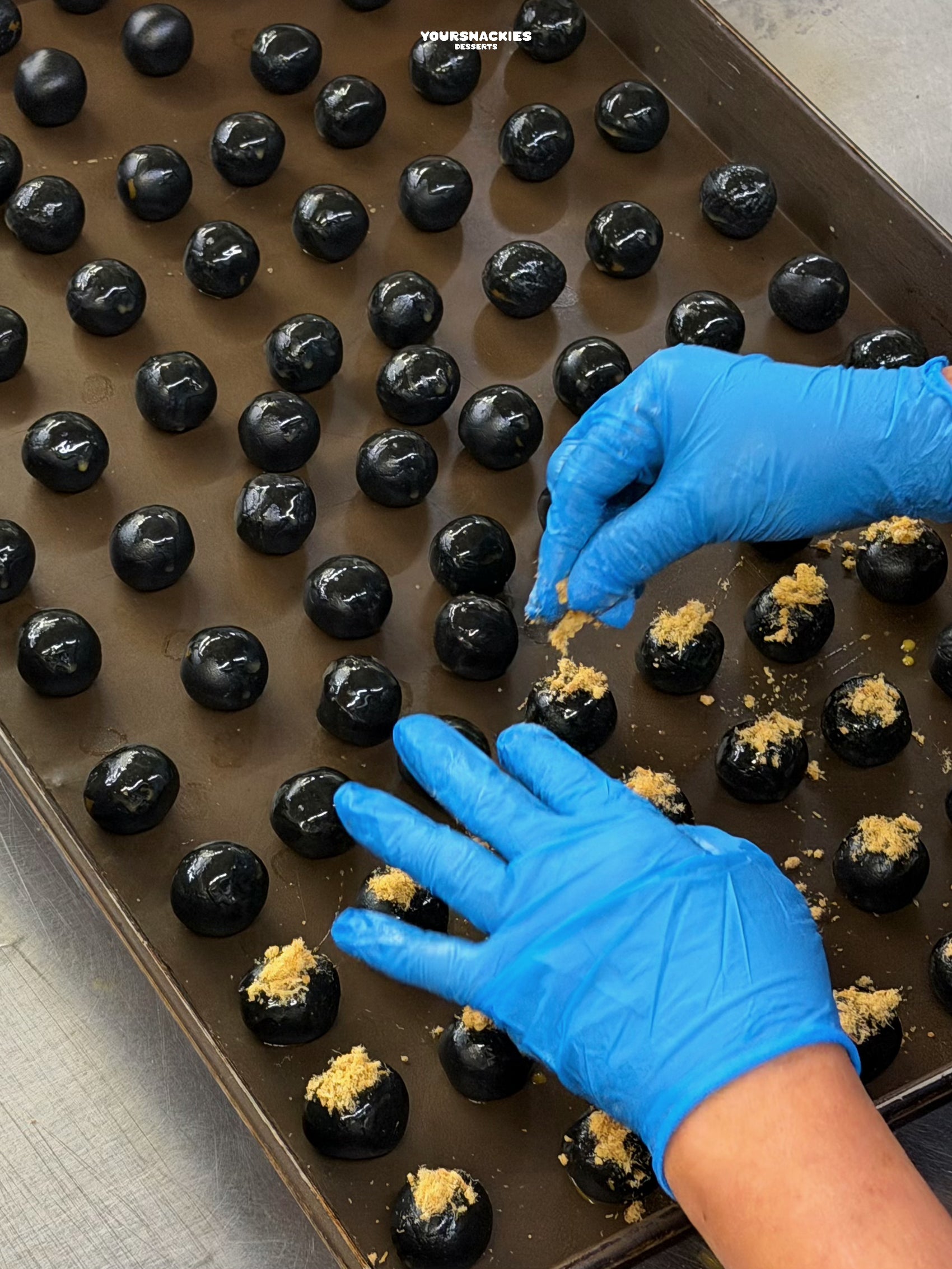 Signature Salted Egg Chicken Floss Charcoal Cookies