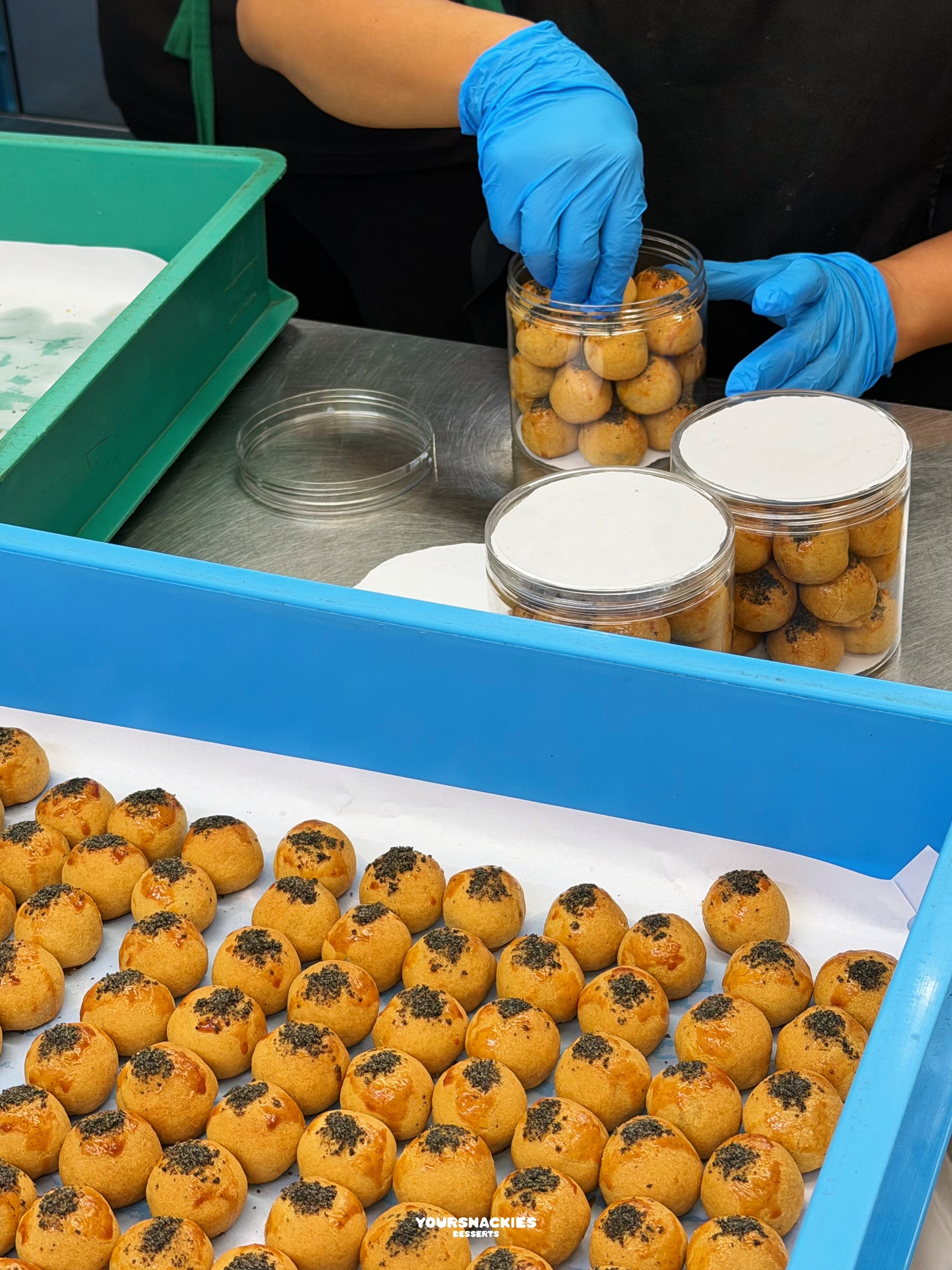 Black Sesame Peanut Butter Cookies