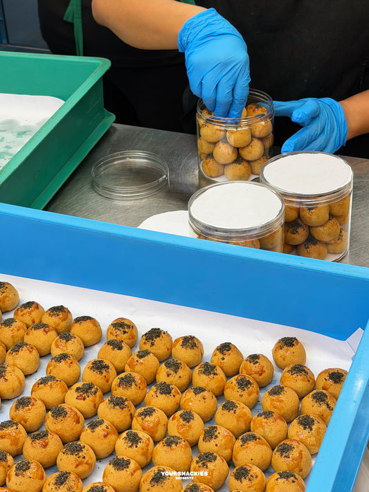 Black Sesame Peanut Butter Cookies