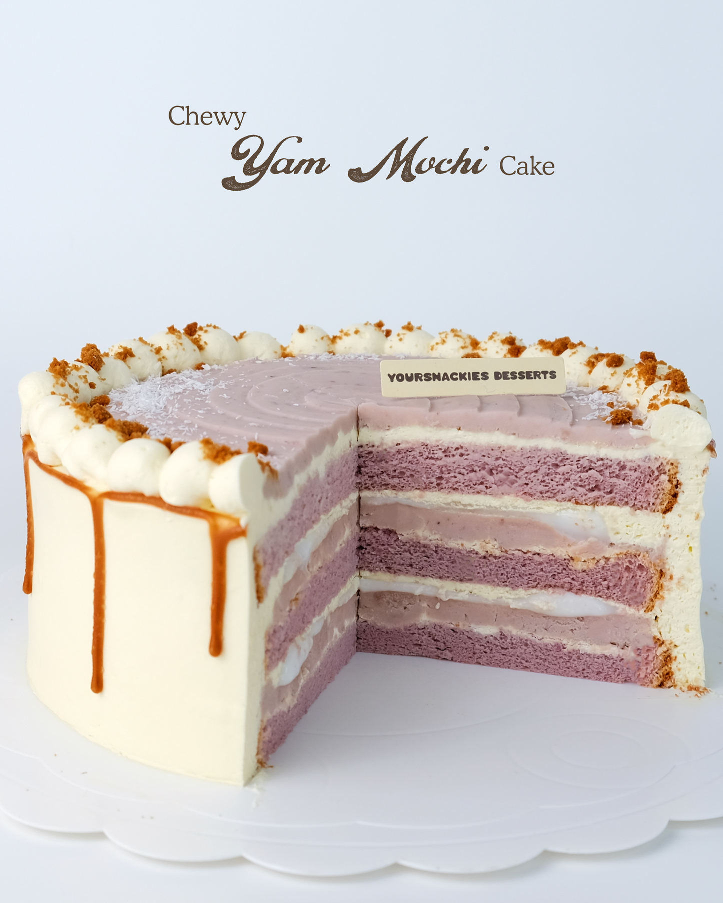 Chewy Yam Mochi Cake