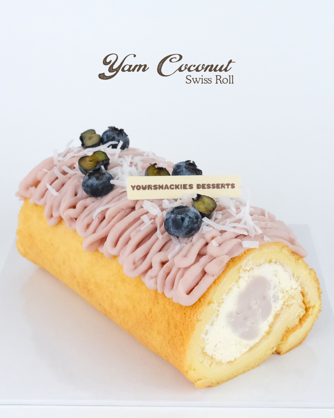 Yam Coconut Swiss Roll