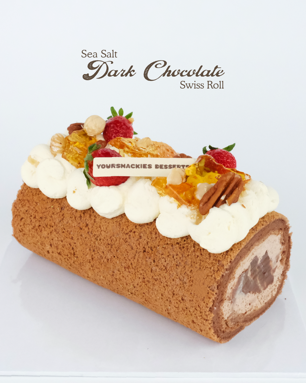 Sea Salt Dark Chocolate Swiss Roll
