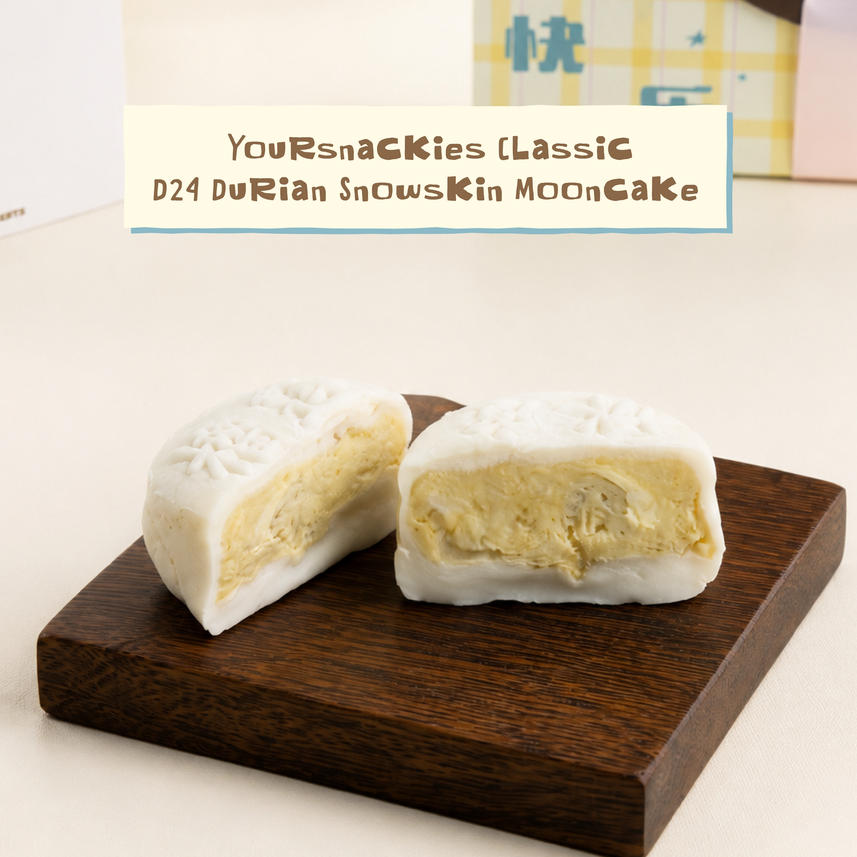 Classic D24 Durian Snow Skin Mooncake